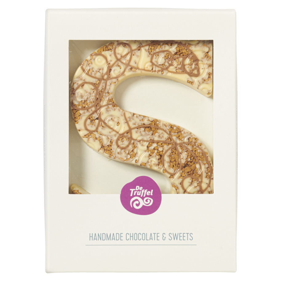 CHOC LETTER S WIT SPECULAAS