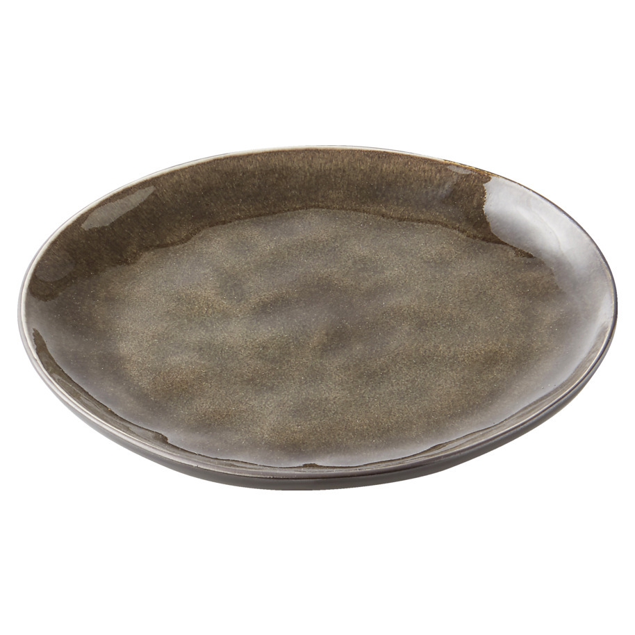 PLATE ROUND 20.5 CM PURE GREY FLAME