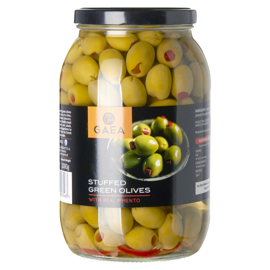 GREEN OLIVES WITH PIMENTO