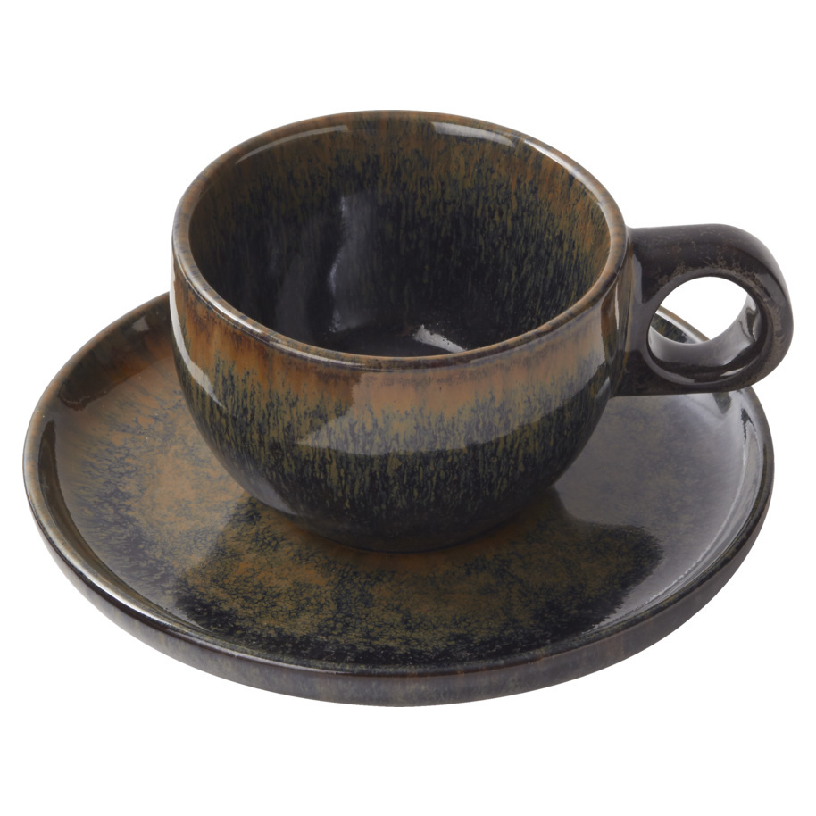 COFFEE CUP AND PLATTER SURFACE INDI-GRAY