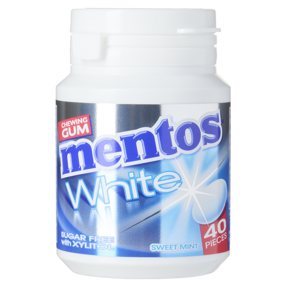 MENTOS SWEET MINT WHITE GUM 6X40 PC