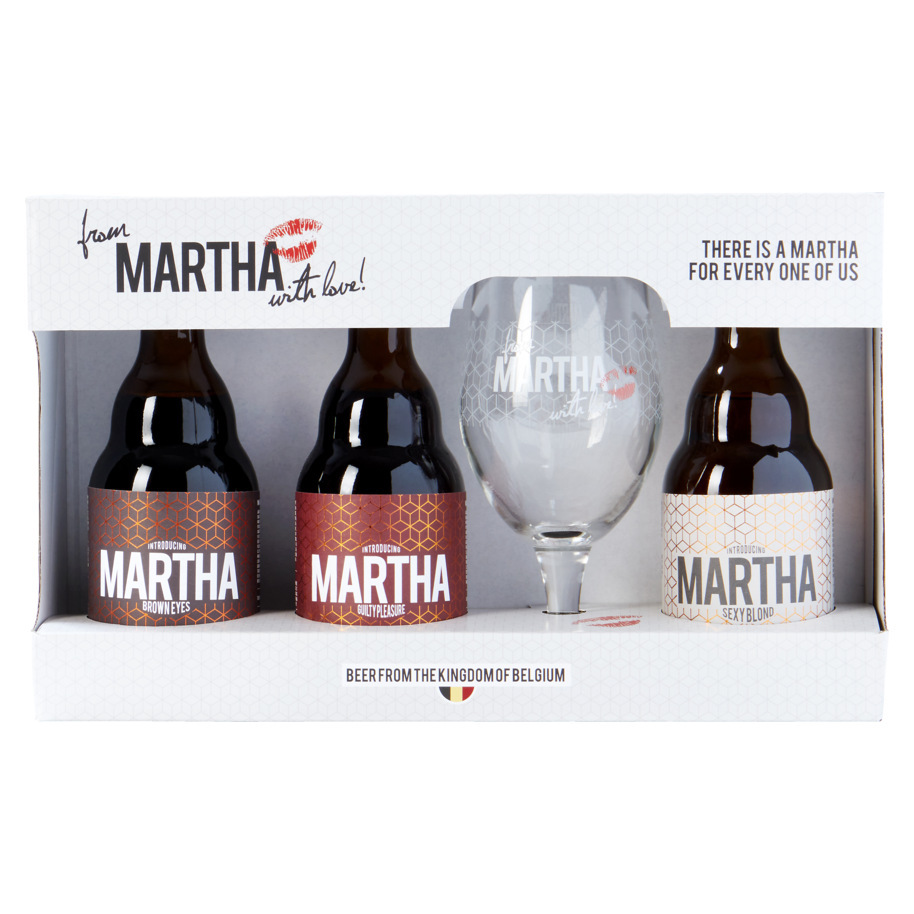 MARTHA GIFT 3X33CL + GLAS