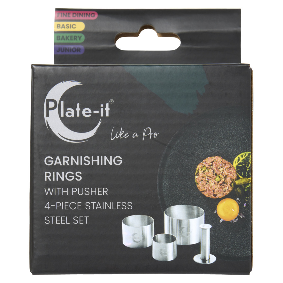 PLATE-IT GARNISHING RINGS 4-PIECE SET