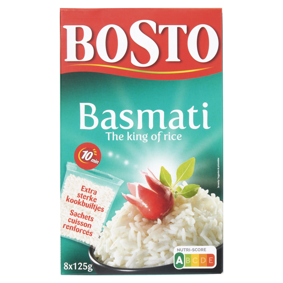 RICE BASMATI BOSTO 8x125G