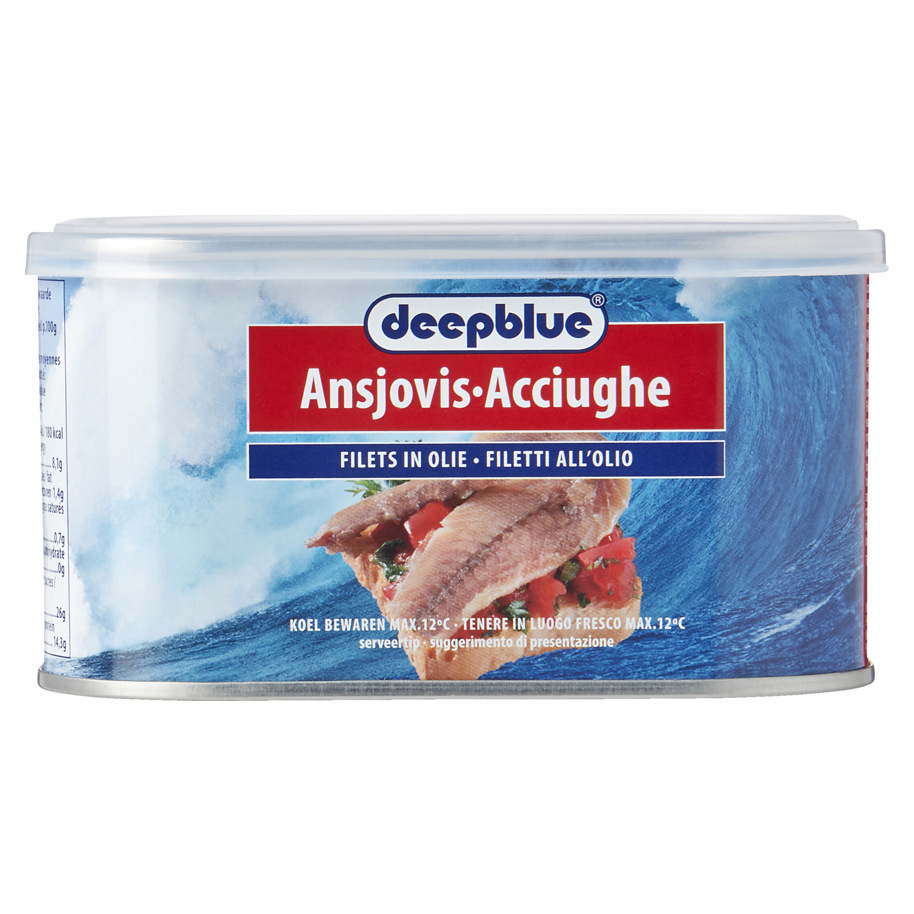 ANCHOVY FILLET DEEP BLUE 400GR DRAINED
