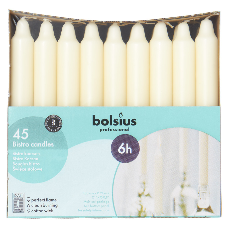 HOUSEHOLD CANDLE IVORY 180/21.3