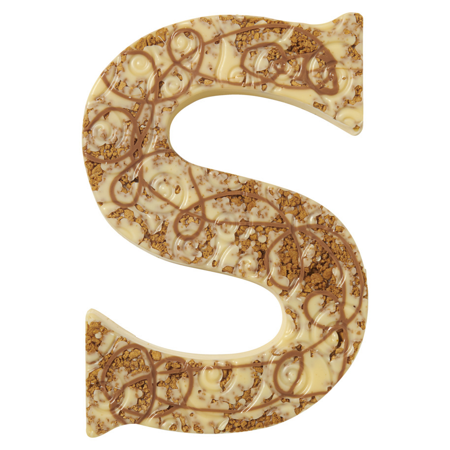 CHOC LETTER S WIT SPECULAAS