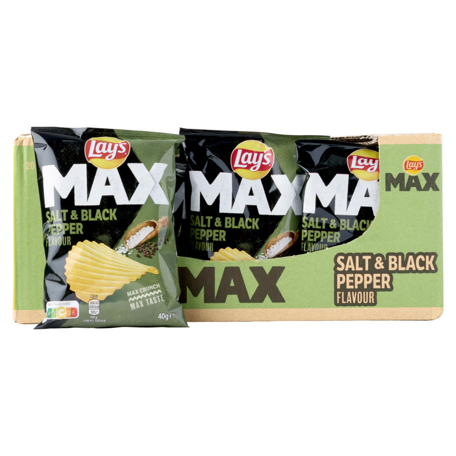 LAY'S MAX SALT & BLACK PEPPER 40GR