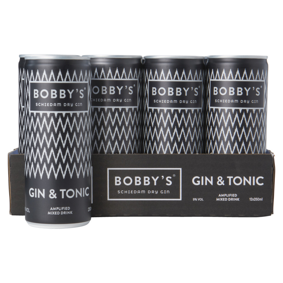 BOBBY'S GIN& TONIC PREMIX 12X25CL