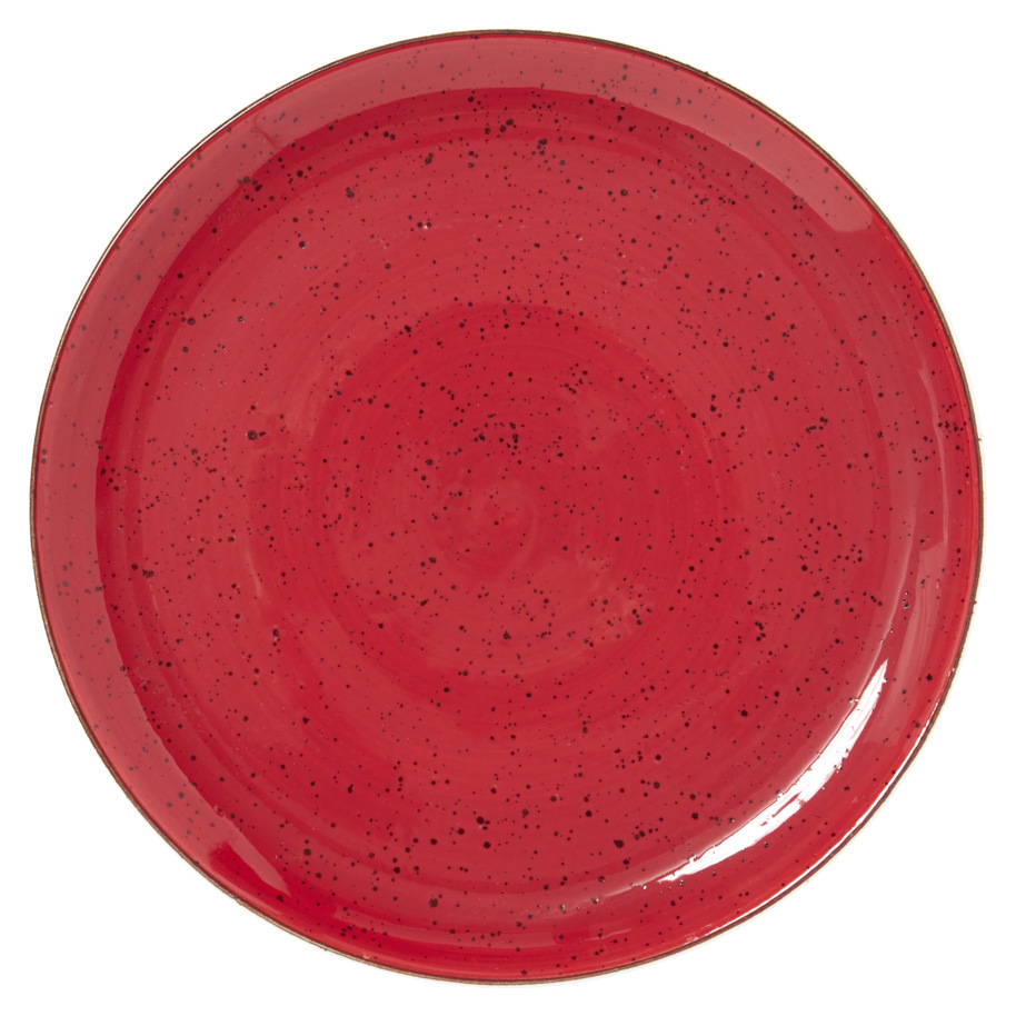PLATE RUSTIC COUP SURFACE 27CM RED