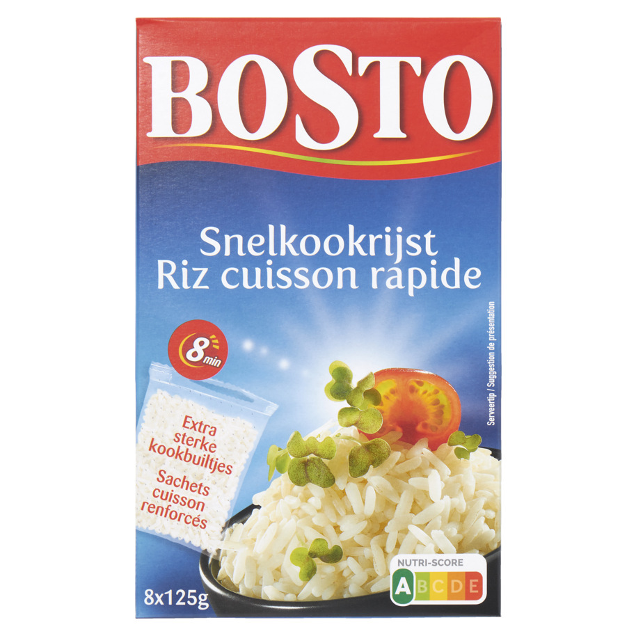 PARBOILED RICE 8' BOSTO (8X125G)