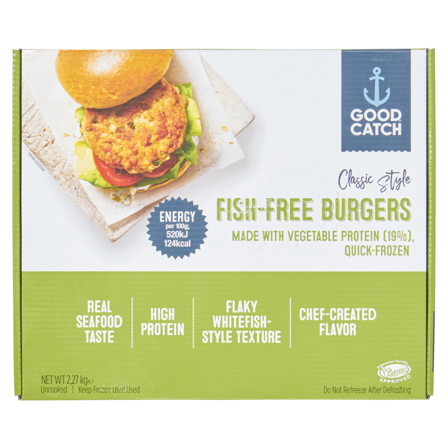 FISH FREE BURGER MADE WITH VEGETABLE PRO