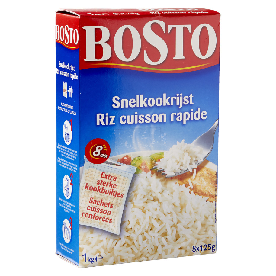 PARBOILED RICE 8' BOSTO (8X125G)