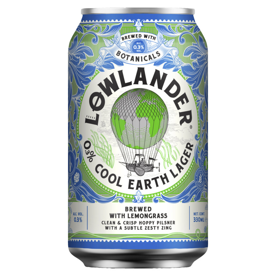 LOWLANDER COOL EARTH LAGER 0.3% 33CL