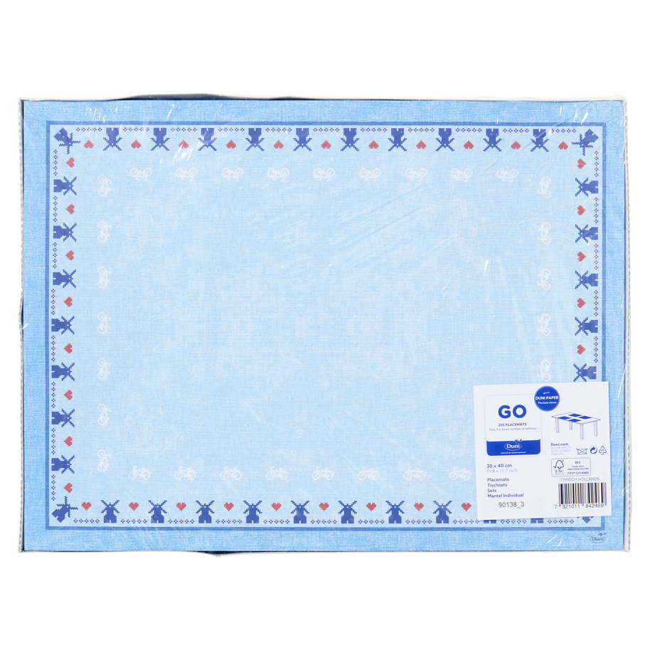 PLACEMAT PAPER 30X40CM TYP.HOLL.BLUE