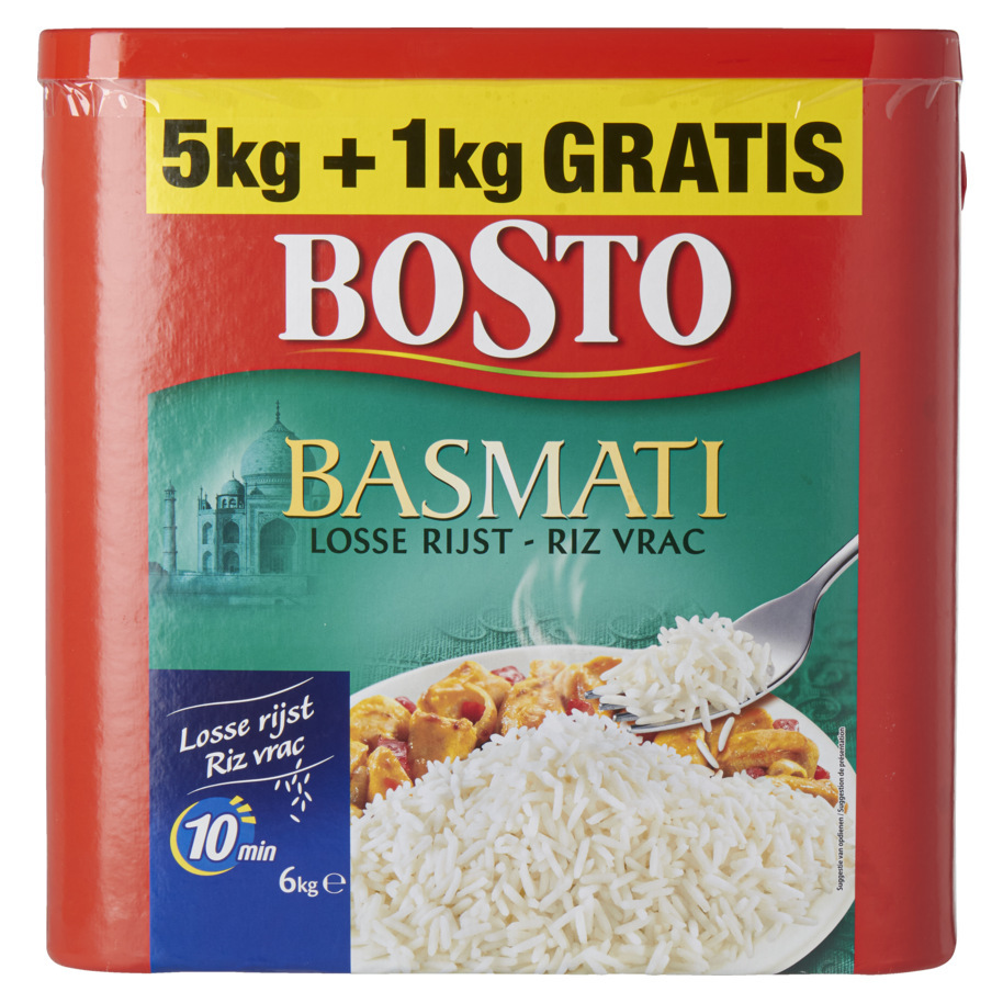 BASMATI REIS BOSTO 5 + 1 KG