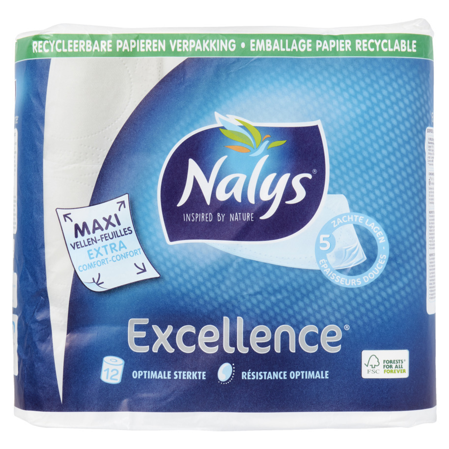 TOILETPAPIER EXCELLENCE MAXI 5-LAAGS 12