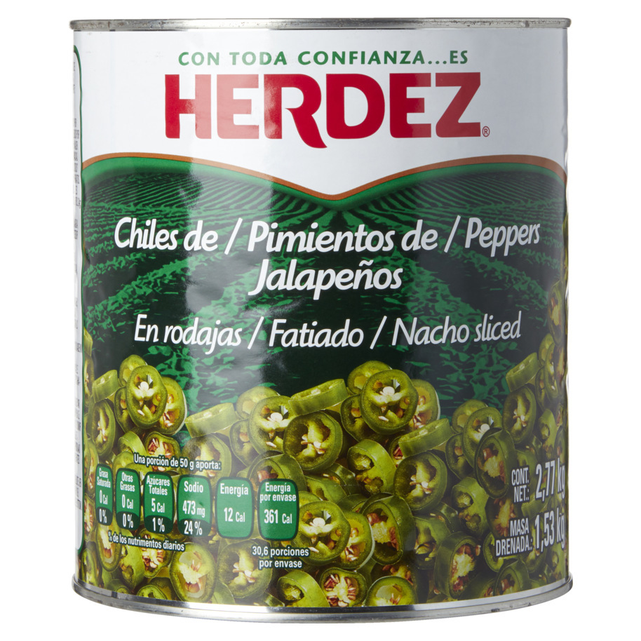 CHILE HERDEZ 2,8 KG JALAPENO NACHO