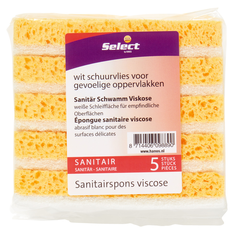 Sanitary sponge viscose