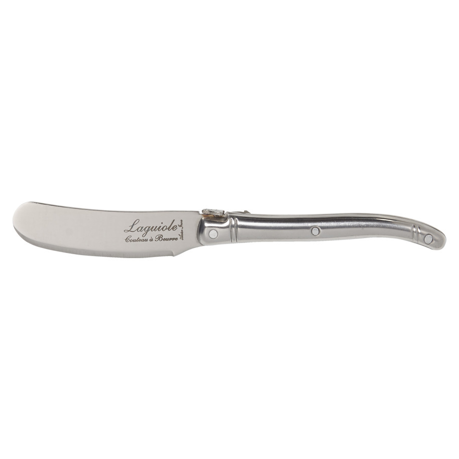 LAGUIOLE BUTTER  KNIFE SS IN WOODEN TRAY