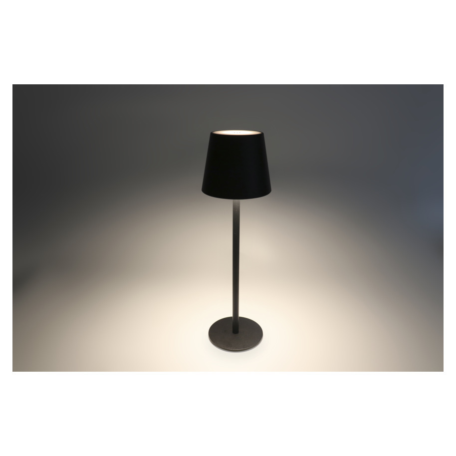 LAMPE DE TABLE LED NOIR - H 38CM