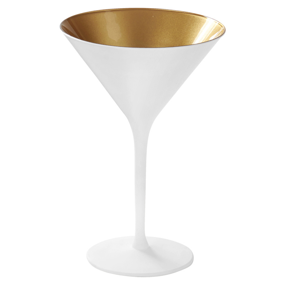 COCKTAILGLASS OLYMPIC WHITE / GOLD 24CL