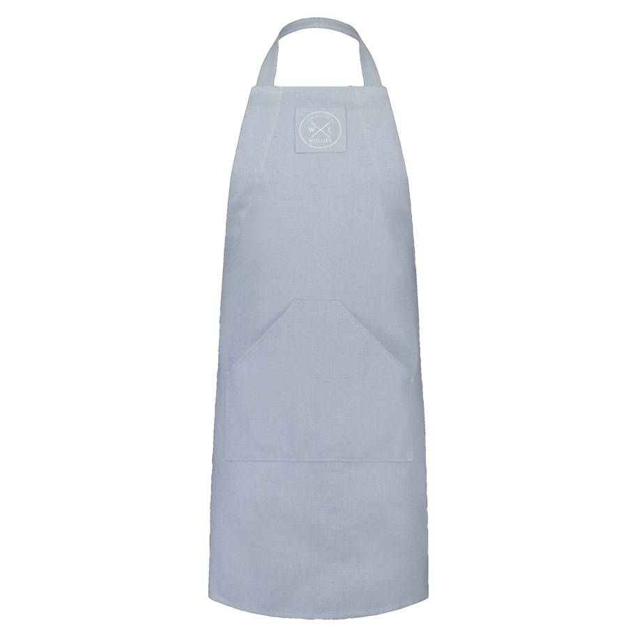 RECYCLED COTTON APRON - SKY BLUE