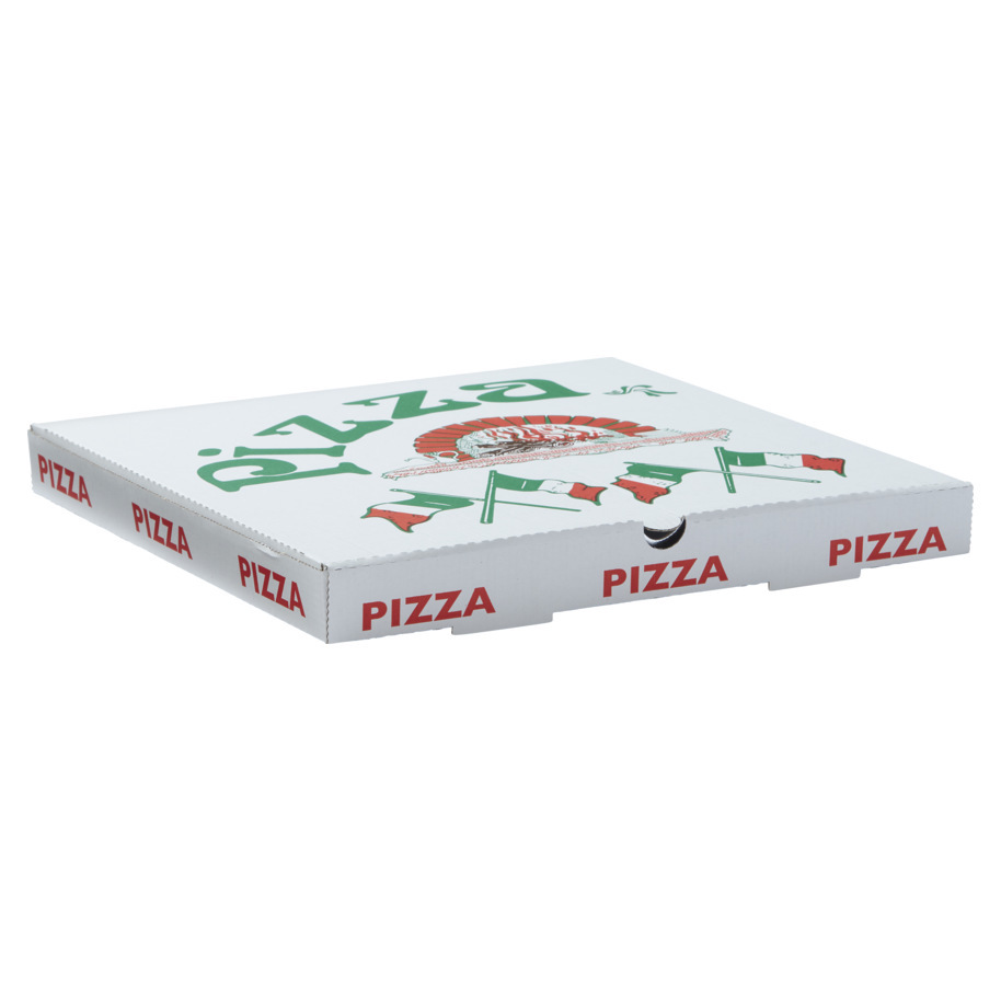 PIZZA BOX 30X30X3 WHITE SOLE KRAFT