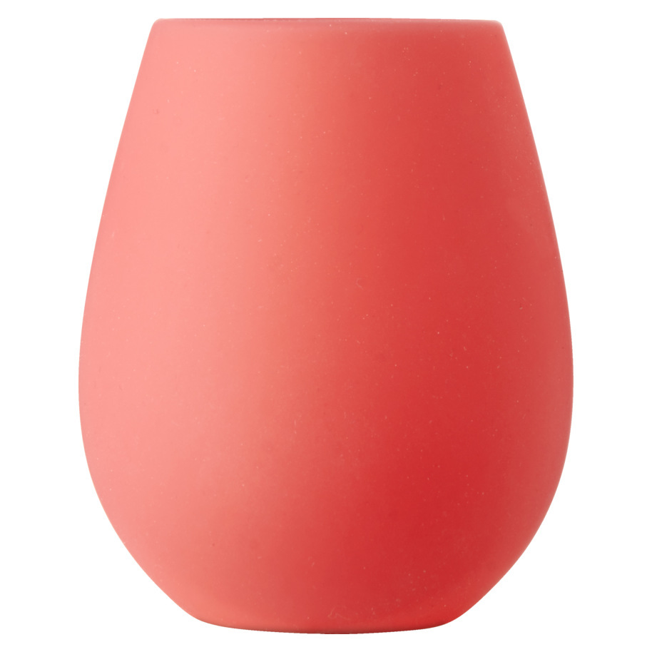 LED CANDLE HOLDER SILIC.103X85MM RED