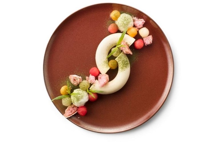 Panna Cotta Ring met meloen en champagne sorbet