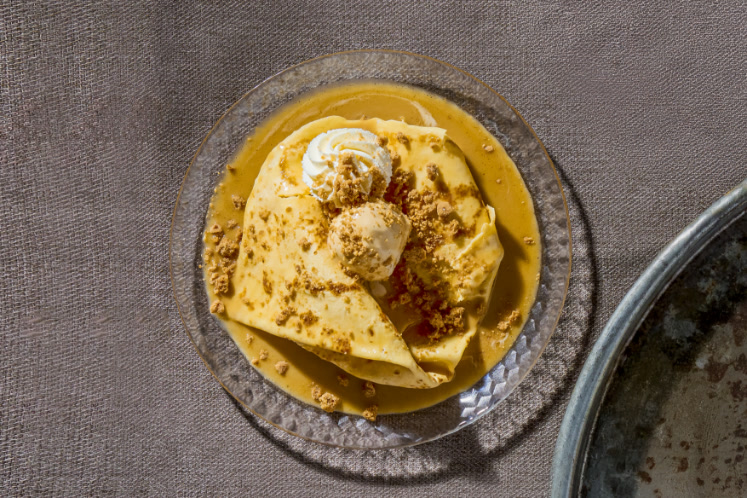 Crêpes met Baileys & karamelcrunch