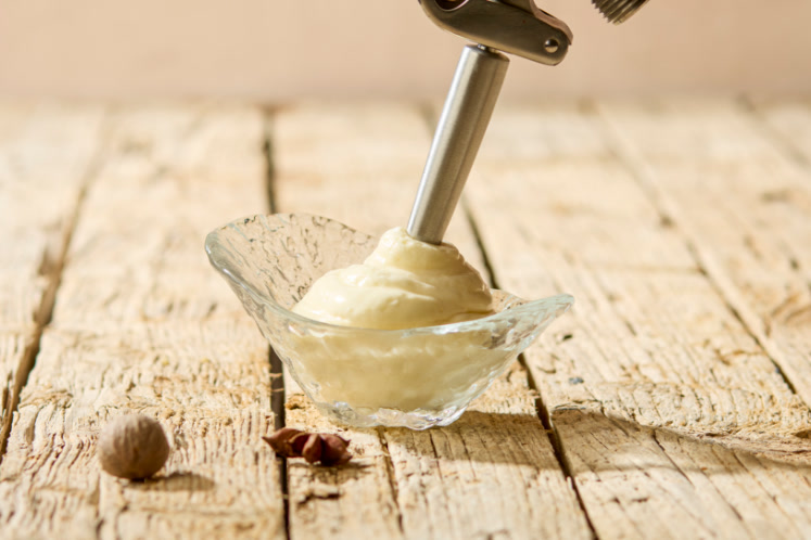 Warme aardappelespuma met winterspices