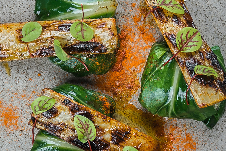 Warmoes-perzik kussentjes