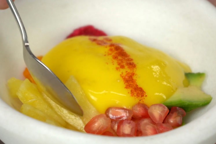 Koolzuurhoudende vruchtenmousse