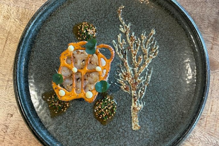 Tartaar van coquille met Aziatische invloeden