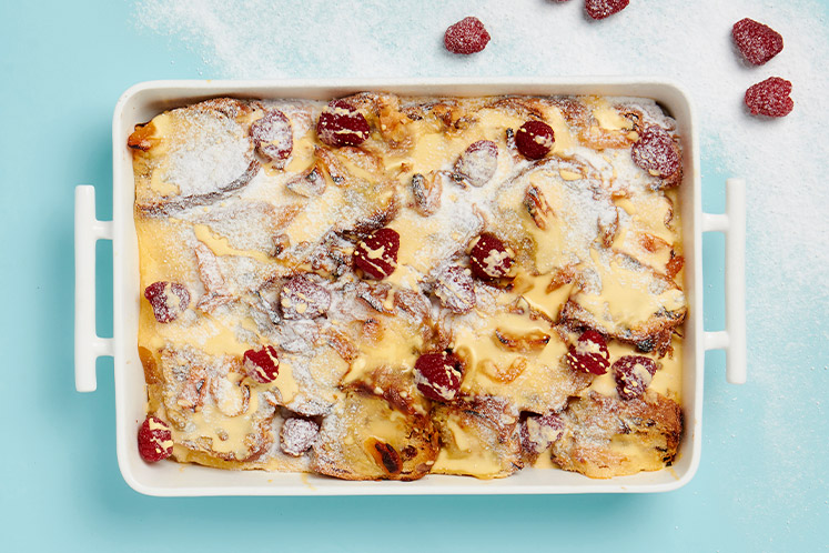 Broodpudding van Paasstol & tokkelroom