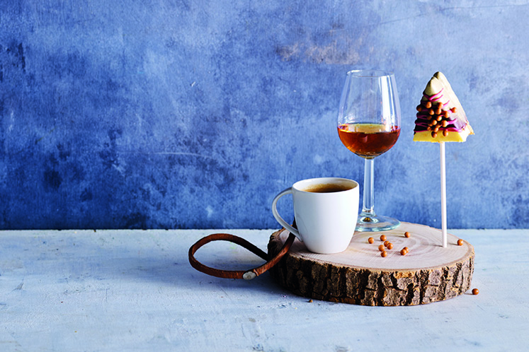 Sinaasappel cheesecake on a stick