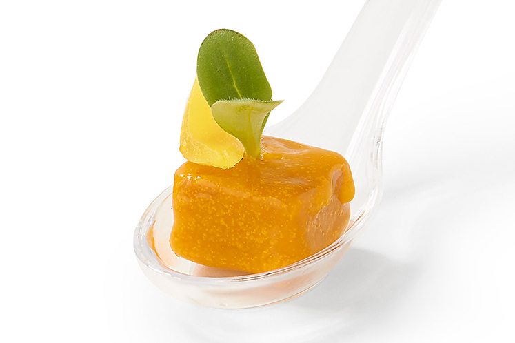 Bonbon van ossenworst in een gelei van Amsterdamse ui