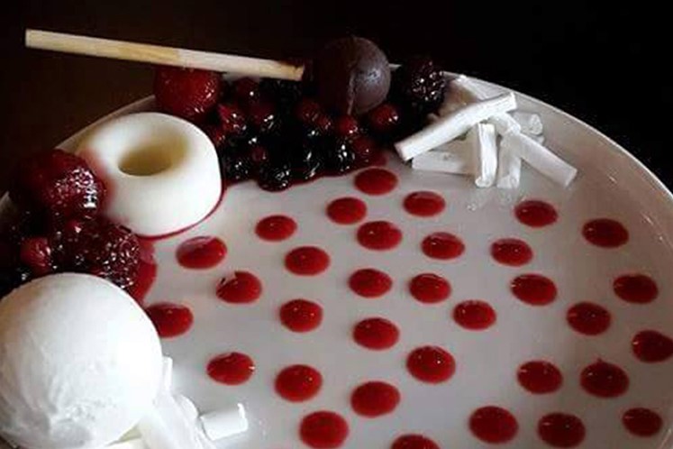 Bosfruit met panna cotta van tonkaboon