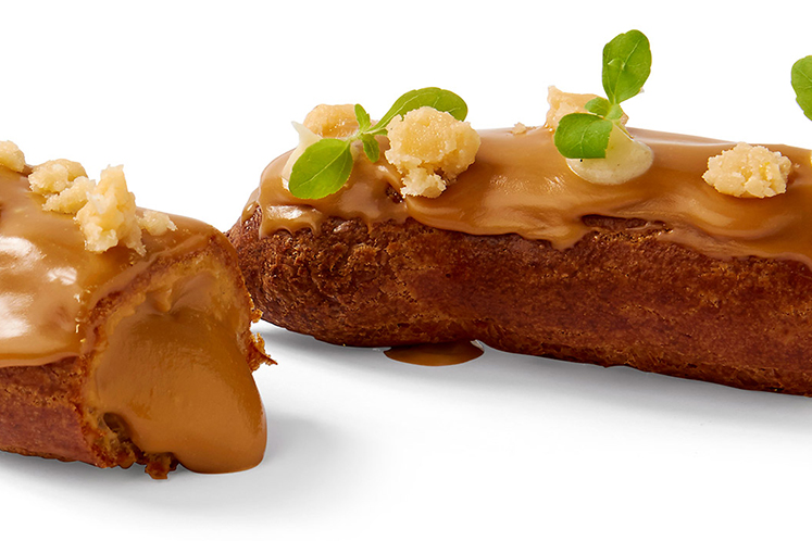 Éclair met gezouten karamel