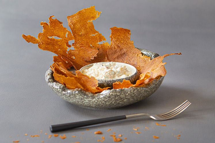 Bouillabaisse crackers met spekbokking