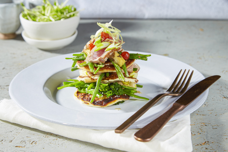 Nicoise style pannenkoek