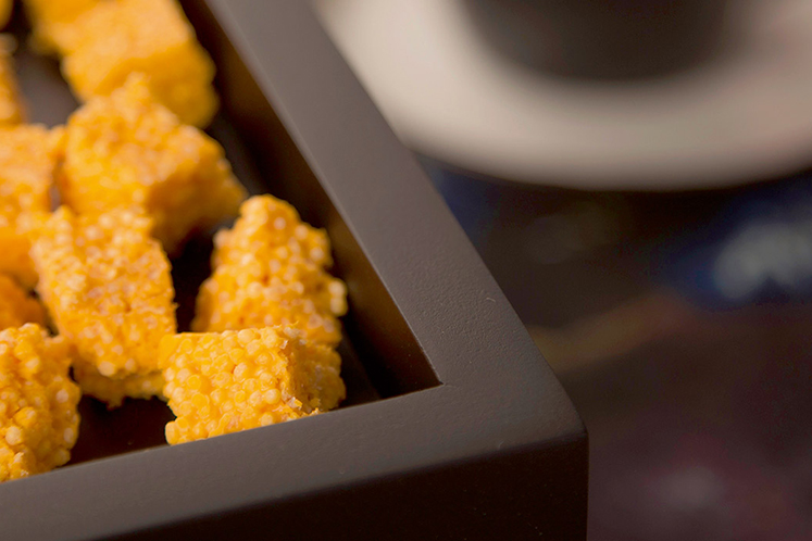 Sinaasappelchocolade en gepofte rijst