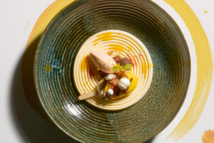 Dessert van de chef: Mandarijn en witte chocolade