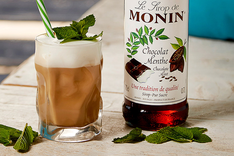 Choco-mint cappuccino