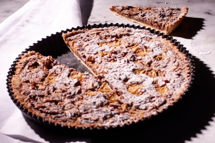 Peren-pecan-rumtaart