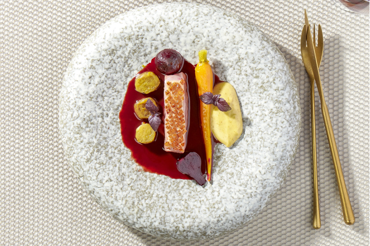 Eendenborst met nasu en jalapeño