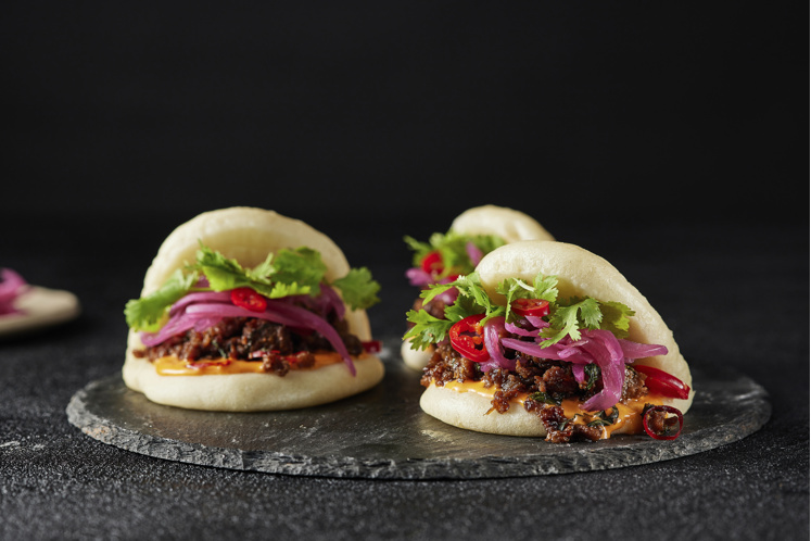 Redefine Meat Gehakt in een steamed bun