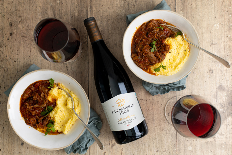 Tomaten bredie met zachte polenta