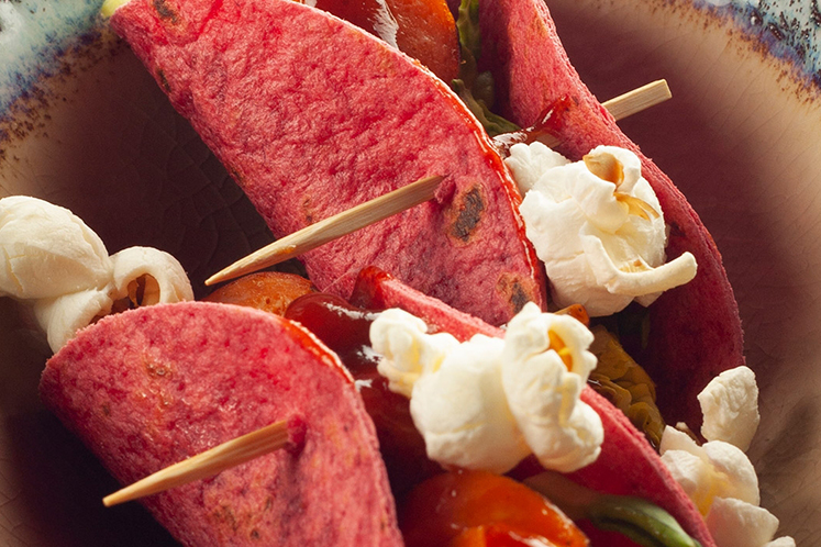 Soft shell beetroot wrap